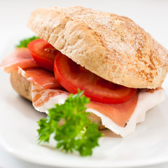 Sandwich with italian ham