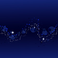 Abstract blue background with stars. Vector illustration