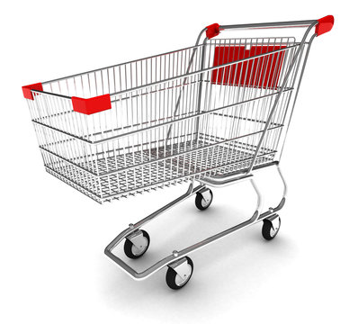 Shopping cart with clipping path
