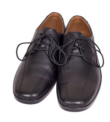 black shoes on white