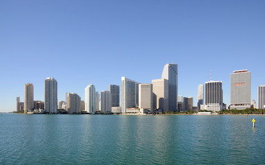 Fototapeta na wymiar Downtown Miami Skyline, Floryda USA