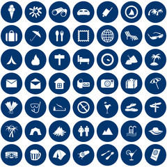 travel icons set