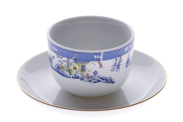 tea cup on white