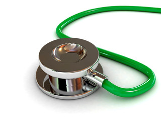 stethoscope isolated -3d rendered