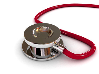 stethoscope isolated -3d rendered