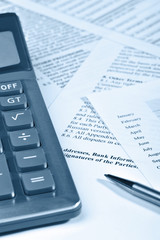 The calculator and the financial report
