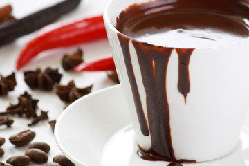hot chocolate with spice.