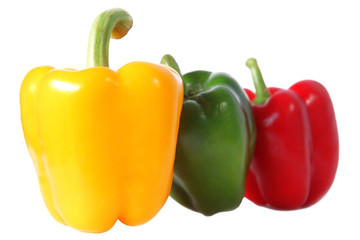 fresh paprika isolated on white