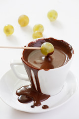 chocolate fondue.