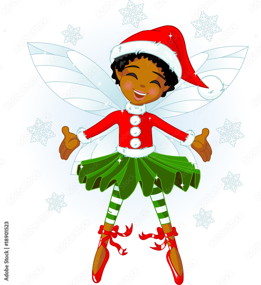 Wall mural little christmas fairy