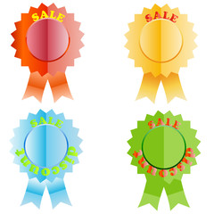 Sale and discount ribbons