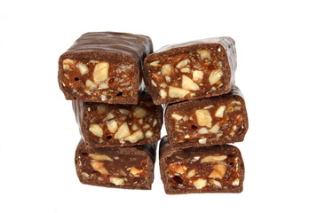 chocolate candy with nuts