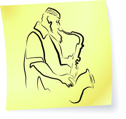 Live Jazz & Blues on a post-it note