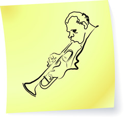 Live Jazz & Blues on a post-it note