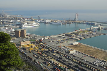 Obraz premium Barcelona - view from the tourist bus