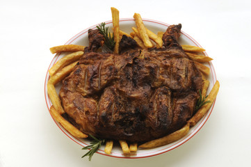 Pollo arrosto schiacciato