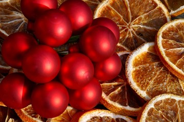 Red Spheres and Orange Slices