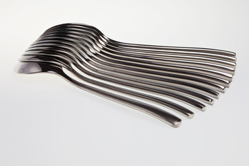 Spoon pattern placed over a white background.