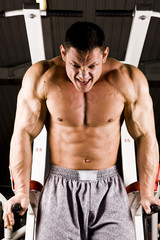 Obraz premium bodybuilder working out at gym