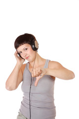 Naklejka premium Listening to Music