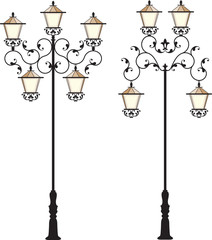 wrought iron lamp post