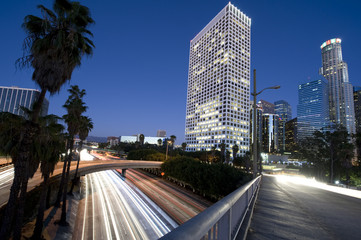 Obraz premium Los Angeles city lights at night