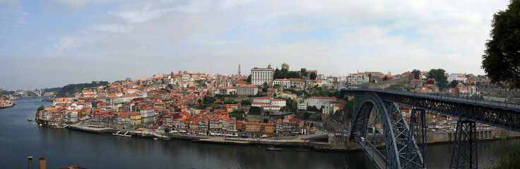 Naklejka na ściany i meble Downtown area of Porto