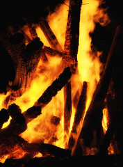 Feuer - Flammen - Holz