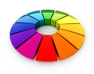 Fototapeta premium 3d color wheel