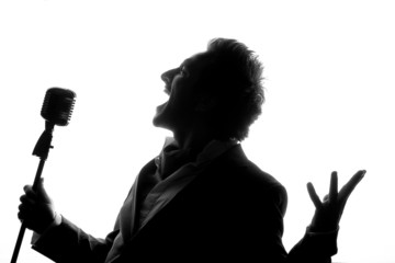 Singer and microphone