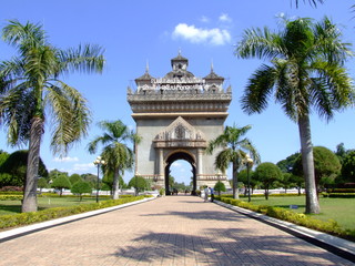Fototapeta na wymiar Temple w Vientiane, Laos