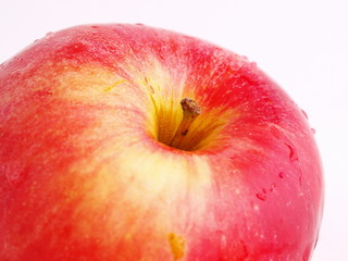 Ripe apple on a white background
