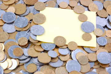 sheet for notes among the Ukrainian chinks