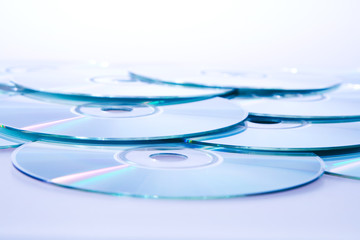 heap of dvd, cd disks