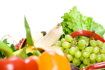 Healthy Eating, isolated on white background.
