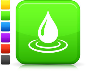 Fototapeta premium water drop icon on square internet button