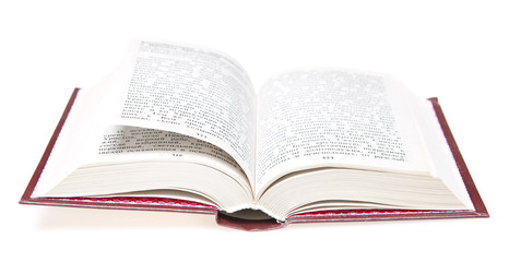 red book with text
