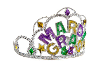 A mardi gras tiara on white © Michael Flippo