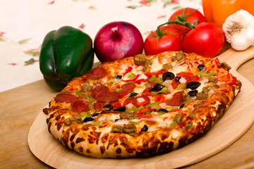 Delicious supreme pizza