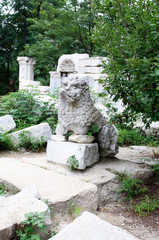 The ruins of Yuanmingyuan palace