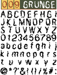 Grunge Alphabet, font set