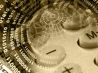 Electronic collage (sepia)