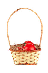 Fototapeta na wymiar raw vegetables in basket