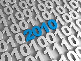 New year in binary code