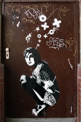 Mädchen, Graffiti,