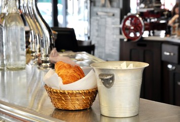 Breakfast in a parisian bistro