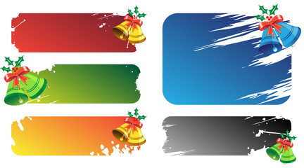 Banners with colorful bells