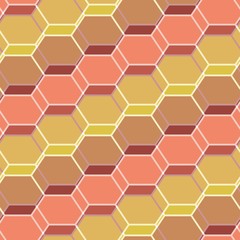 Seamless hexagon vector tile pattern