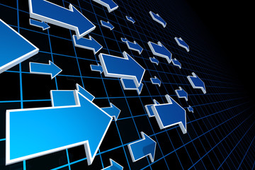 Arrows background. Hi-res digitally generated image.