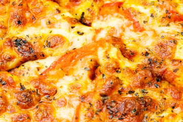 Close up of pizza background